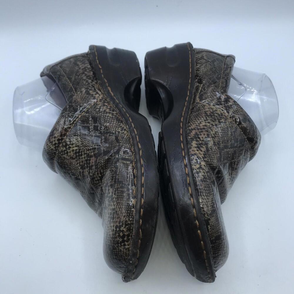 BOC Born Concept Womens 40 US 8.5 Snakeskin Patent Leather Nurse Clogs Shoes - Picture 6 of 8